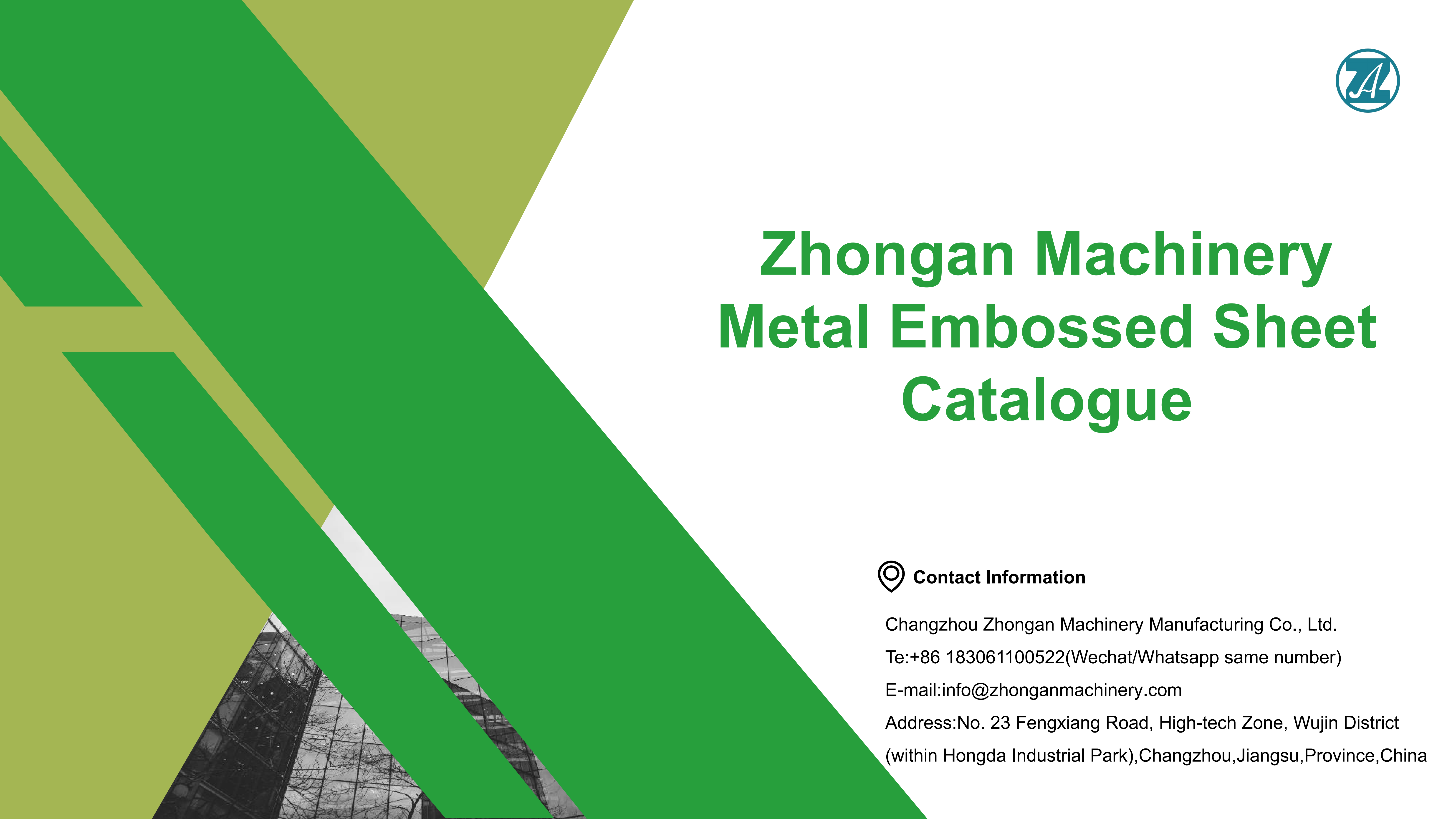 Metal Embossed Sheet Catalogue - Zhongan Machinery_01