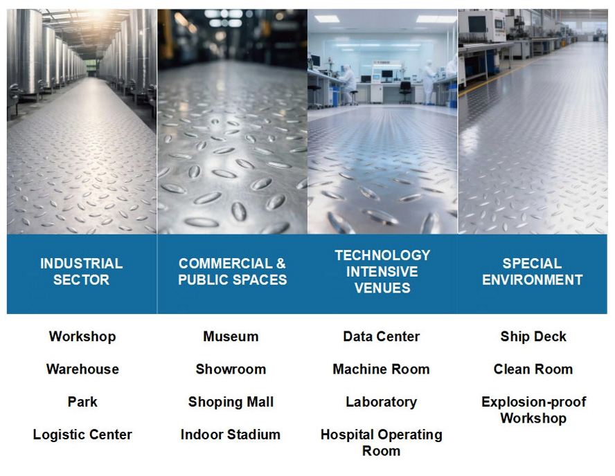 Metal floor also play a crucial role in areas such as 6S management and medical products - ZHONGAN