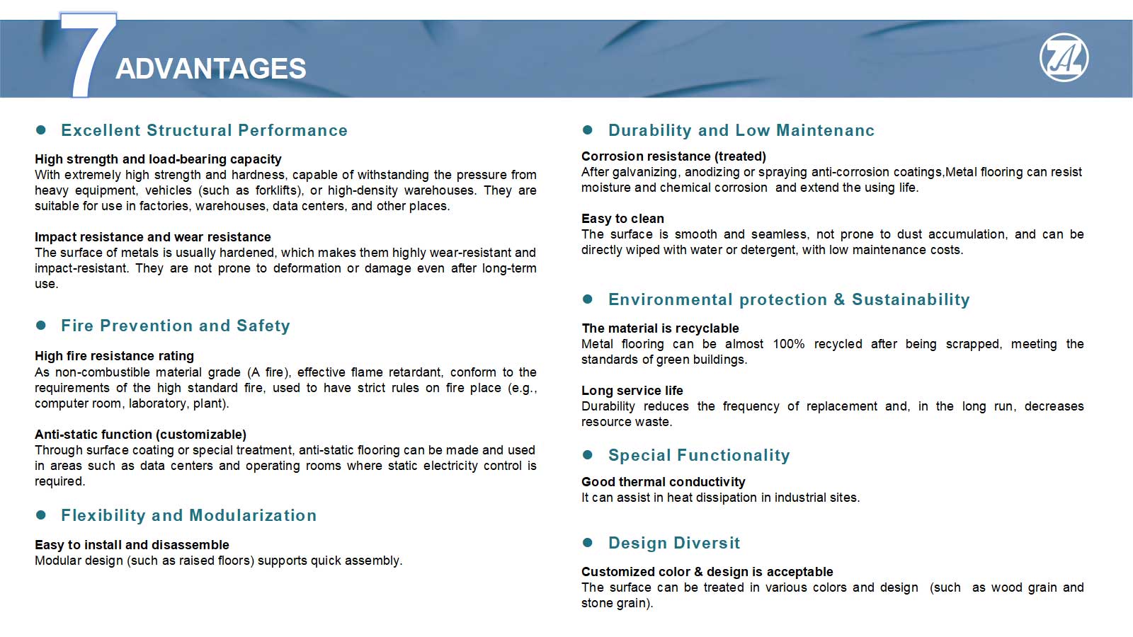 Advantages of Embossed Metal Floor - ZHONGAN